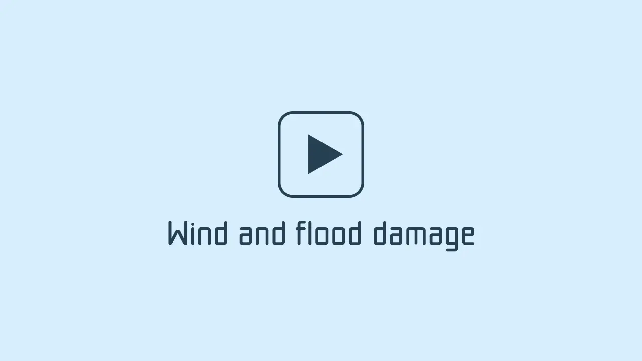 Wind and flood damage